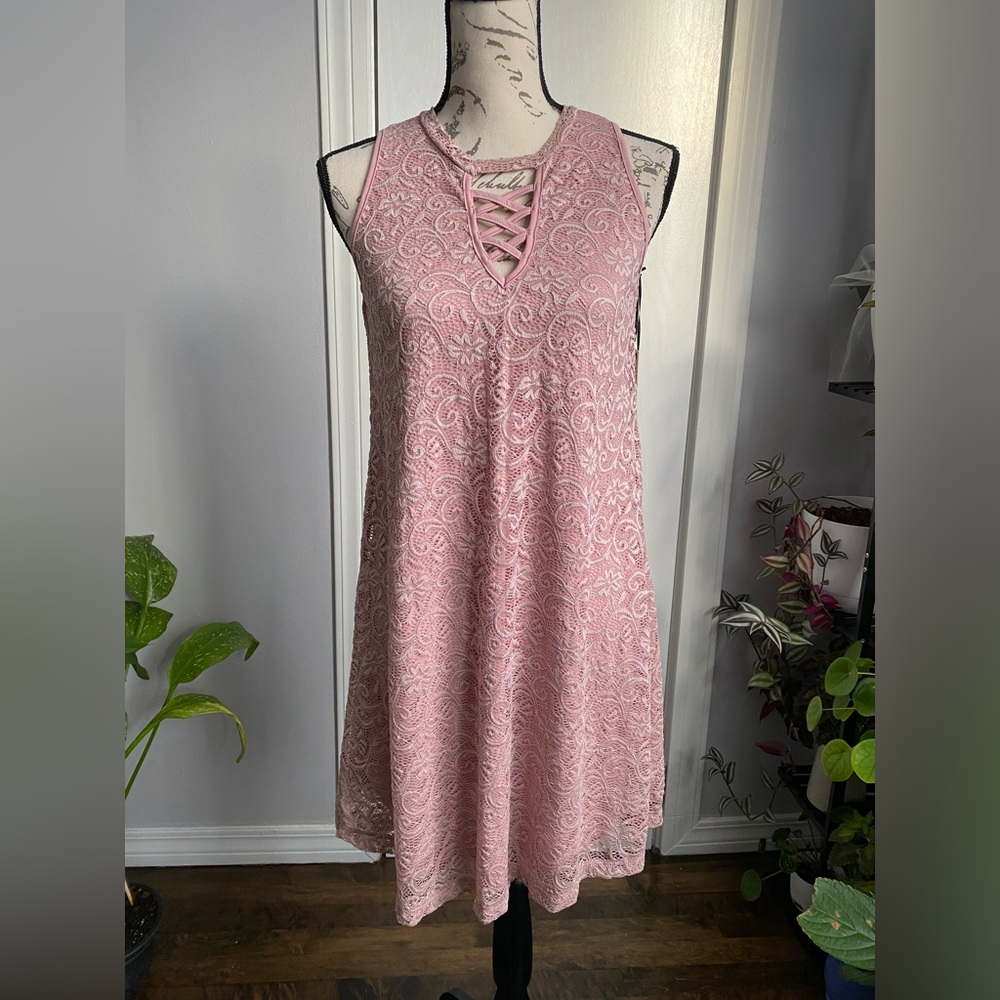 Pastel pink lace dress. Never worn.